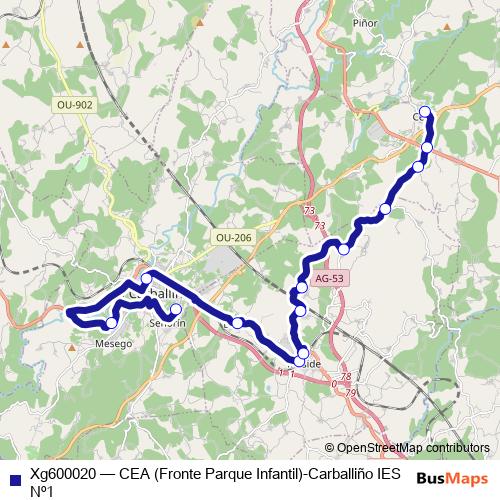 Xg600020 bus Line Map