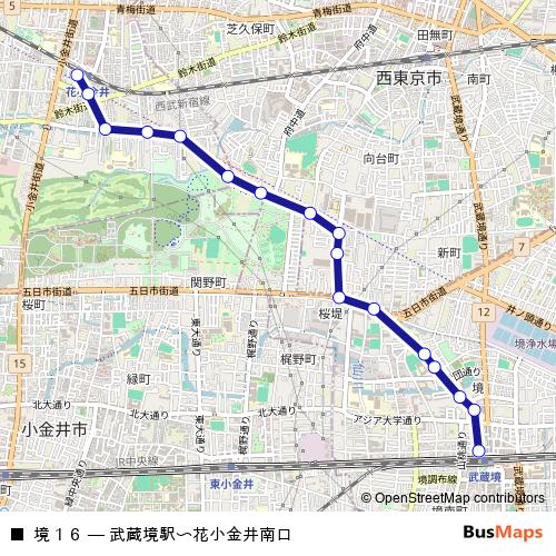 境１６ bus Line Map