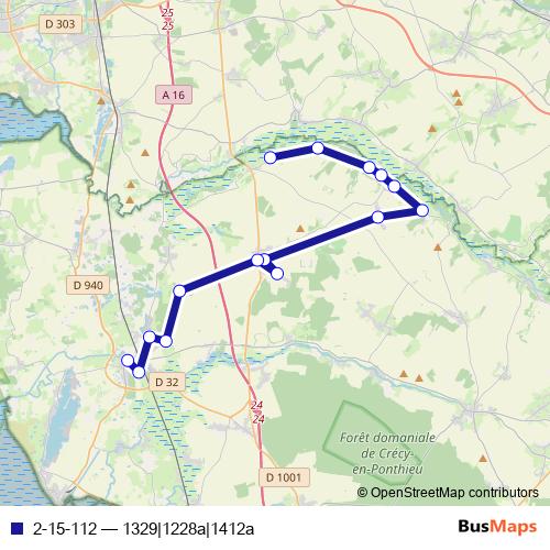 2-15-112 bus Line Map