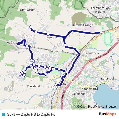 S078 bus Line Map