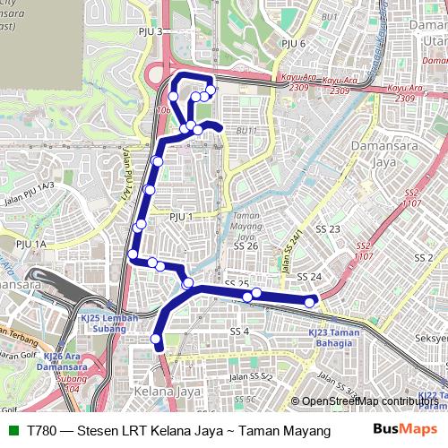 T780 bus Line Map