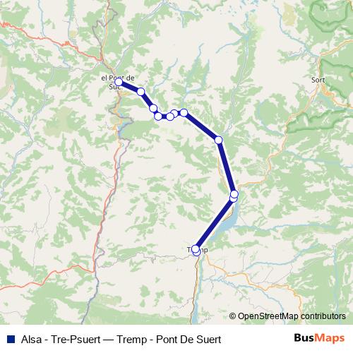 Alsa - Tre-Psuert bus Line Map