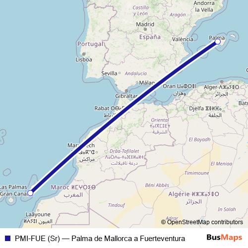 PMI-FUE (Sr) air Line Map