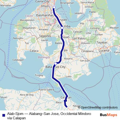 Alab-Sjom bus Line Map