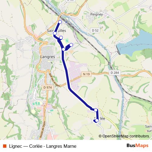 Lignec bus Line Map