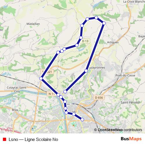 Lsno bus Line Map