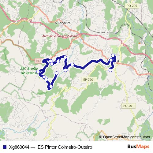 Xg860044 bus Line Map