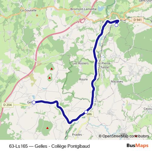 63-Ls165 bus Line Map