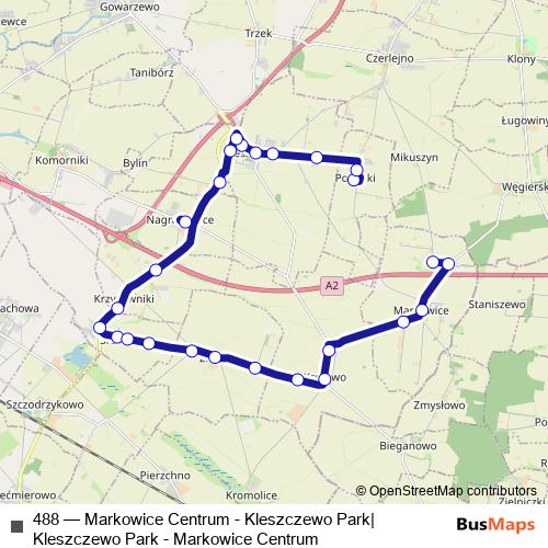 488 bus Line Map