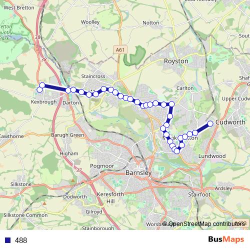 488 bus Line Map