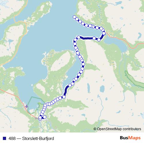 488 bus Line Map