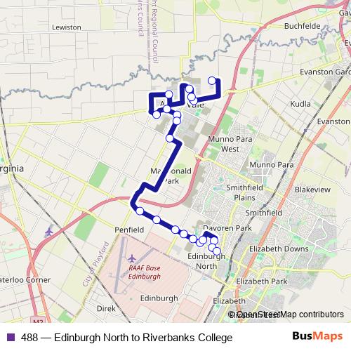 488 bus Line Map