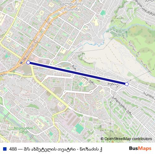 488 bus Line Map