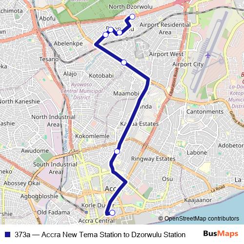 373a bus Line Map