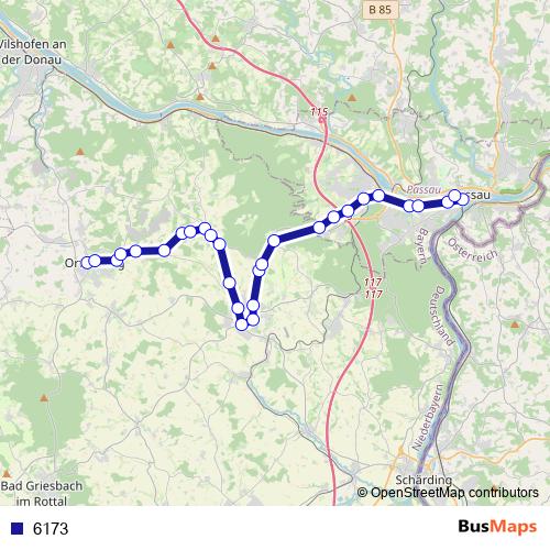 6173 bus Line Map