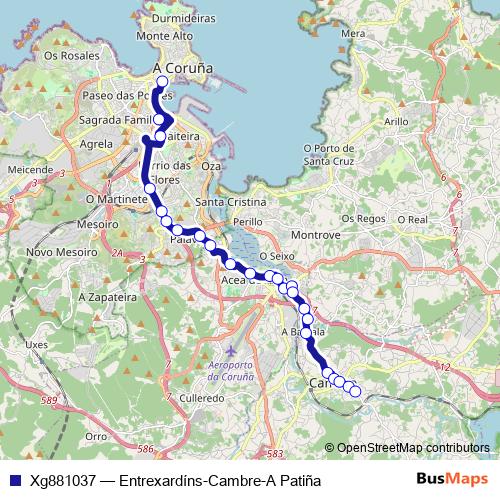 Xg881037 bus Line Map