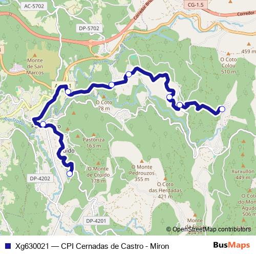Xg630021 bus Line Map