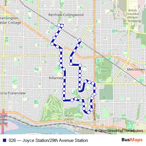 026 bus Line Map
