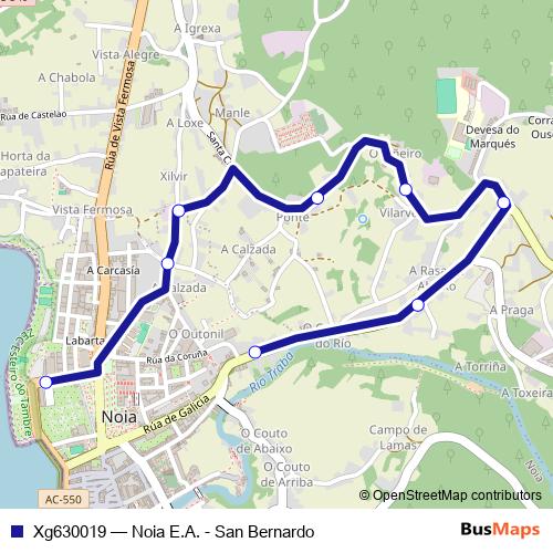 Xg630019 bus Line Map