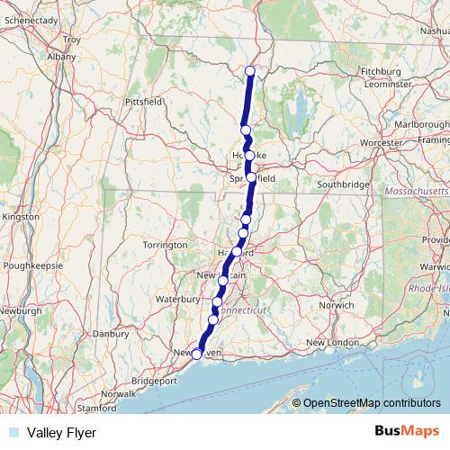 Valley Flyer rail Line Map