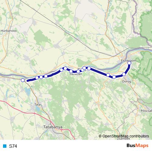 S74 rail Line Map