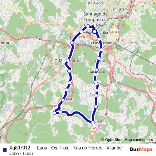 Xg807012 bus Line Map