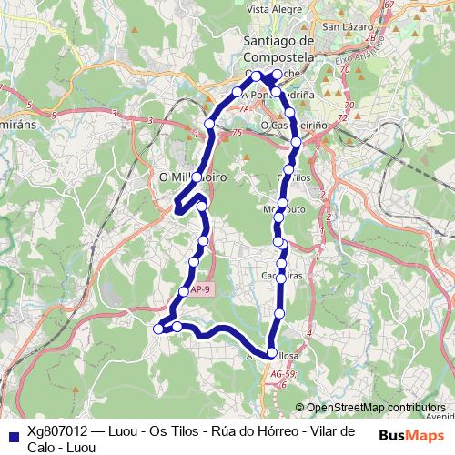 Xg807012 bus Line Map