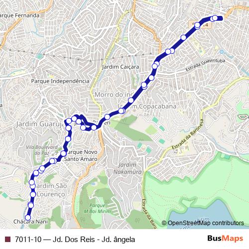 7011-10 bus Line Map