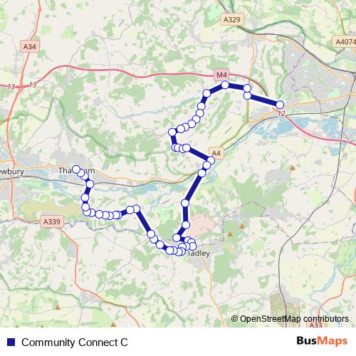 Community Connect C bus Line Map