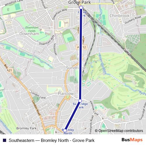 Southeastern rail Line Map