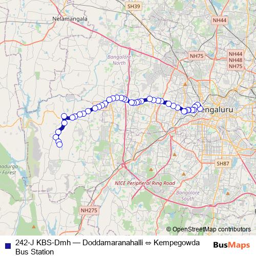242-J KBS-Dmh bus Line Map