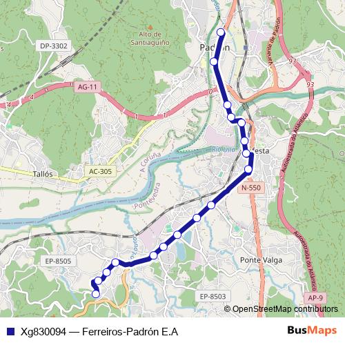 Xg830094 bus Line Map