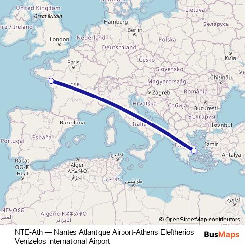 NTE-Ath bus Line Map