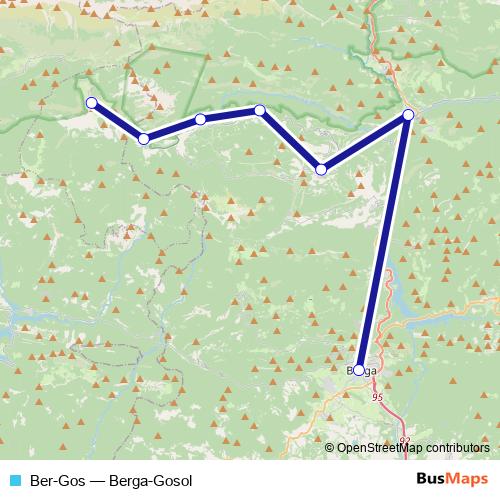 Ber-Gos bus Line Map