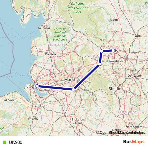 UK930 bus Line Map
