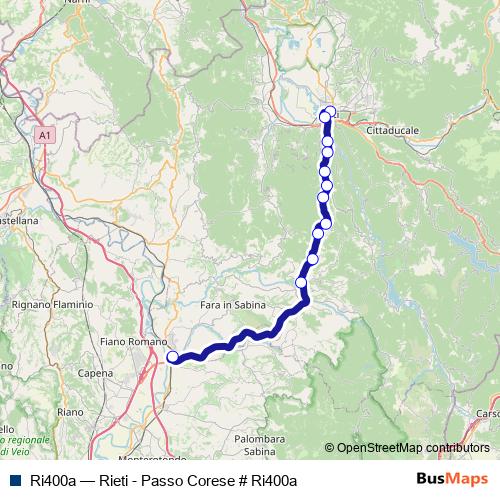 Ri400a bus Line Map
