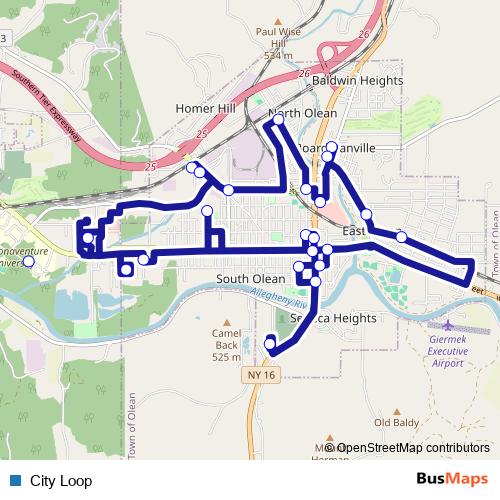 City Loop bus Line Map