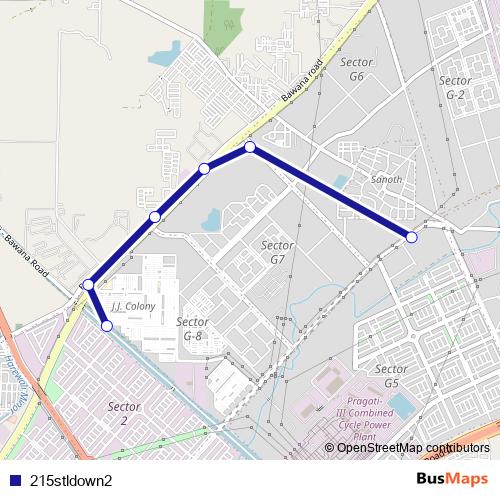 215stldown2 bus Line Map