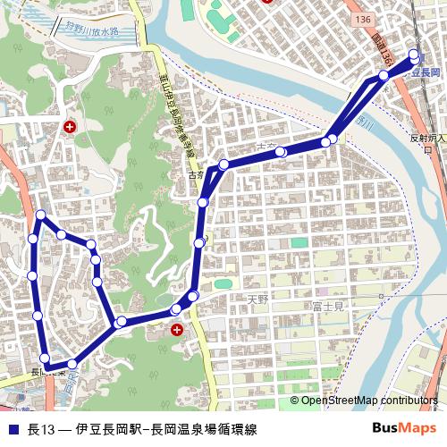 長13 bus Line Map