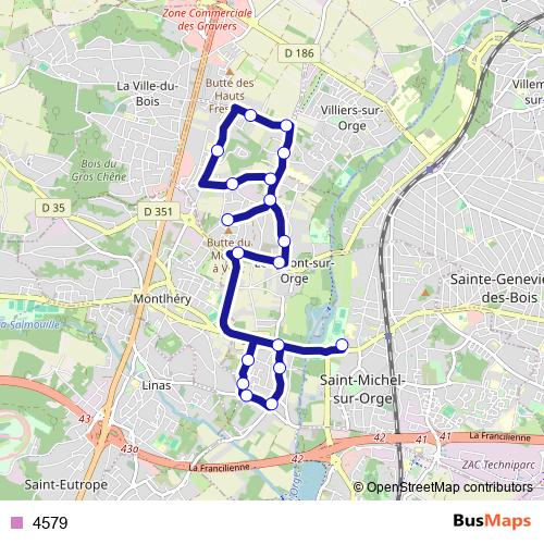 4579 bus Line Map