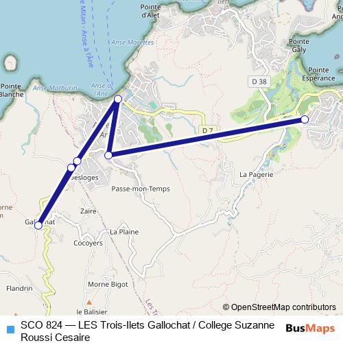 SCO 824 bus Line Map