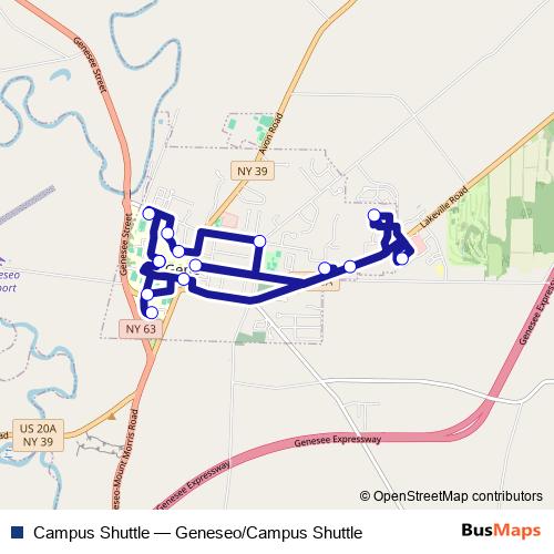 Campus Shuttle bus Line Map
