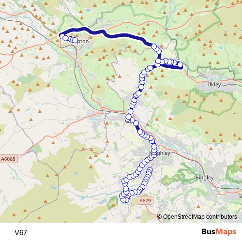 V67 bus Line Map