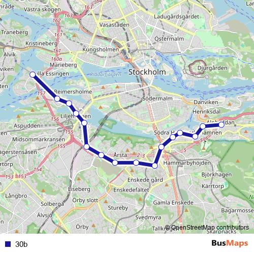 30b bus Line Map