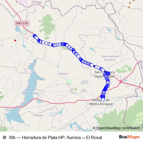 30b bus Line Map