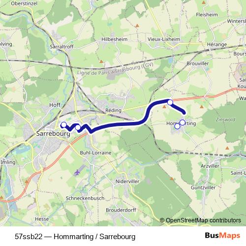 57ssb22 bus Line Map
