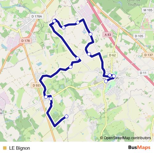 LE Bignon bus Line Map