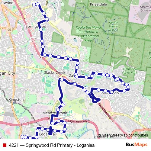 4221 bus Line Map