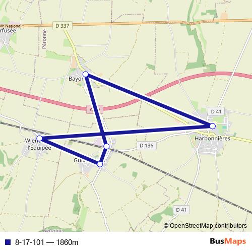 8-17-101 bus Line Map