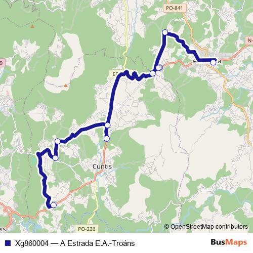Xg860004 bus Line Map